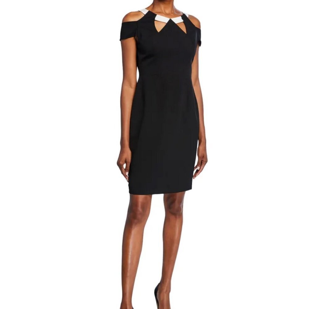 Shani Black Cutout Crepe Dress